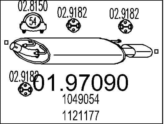 Rear Muffler 01.97090