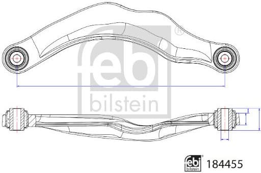 Control/Trailing Arm, wheel suspension 184455