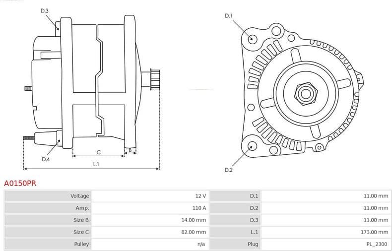 Alternator Remanufactured AS A0150PR - image 4