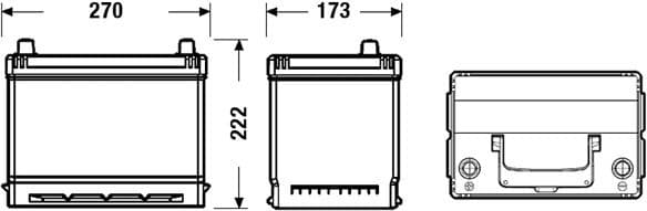 Starter Battery EXCELL ** EB705 - image 2