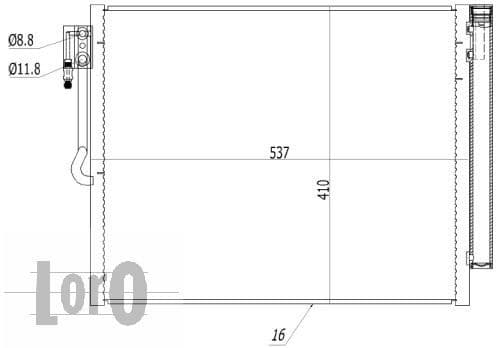 Condenser, air conditioning LORO 037-016-0045 - image 2