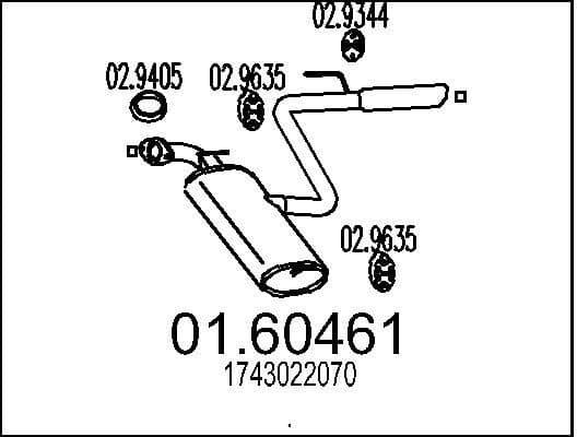 Rear Muffler 01.60461