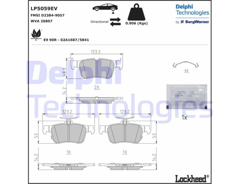 Brake Pad Set, disc brake LP5059EV