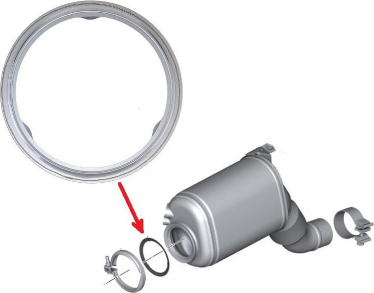 Gasket exhaust pipe manifold DPF 01335700