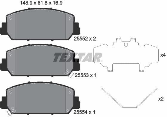 Brake Pad Set, disc brake 2555201