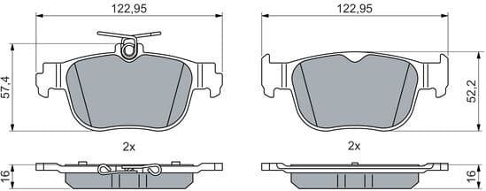 Brake Pad Set, disc brake 0986460083