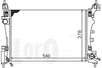 Radiator, engine cooling LORO 016-017-0043 - image 4