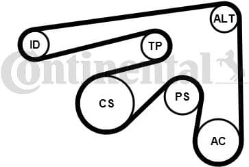 V-ribbed Belt Set 7PK2061K1