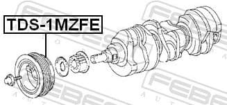 Belt Pulley, crankshaft TDS-1MZFE - image 2