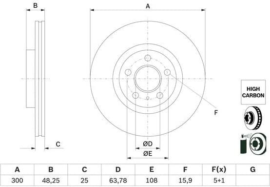 Brake Disc 0 986 479 G68