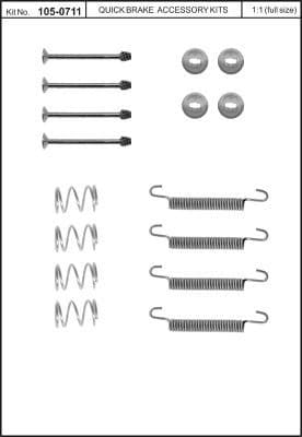 Brake shoes accessory kit 105-0711