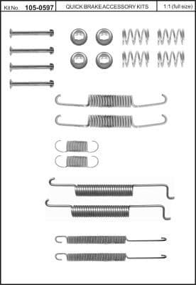 Brake shoes accessory kit 105-0597