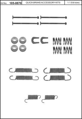 Brake shoes accessory kit 1050870