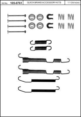 Brake shoes accessory kit 1050761