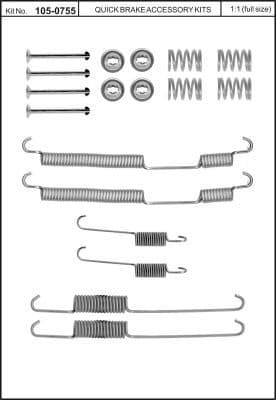 Brake shoes accessory kit 1050755