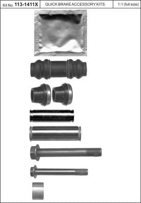 Brake caliper guide repkit 1131411X