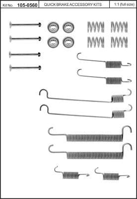 Brake shoes accessory kit 1050560