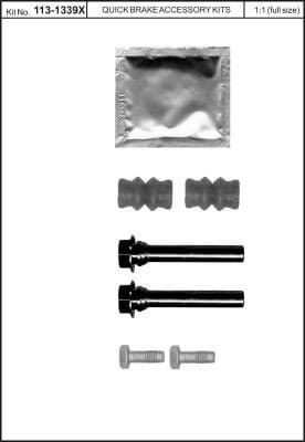 Brake caliper guide repkit 113-1339X