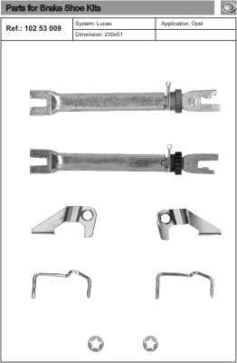 Brake shoe regulator 10253009
