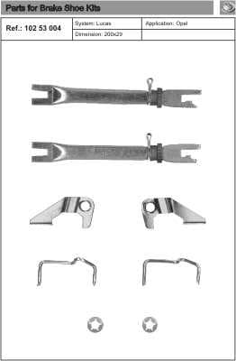 Brake shoe regulator 10253004