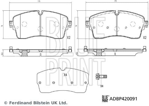 Brake Pad Set, disc brake ADBP420091 - image 2