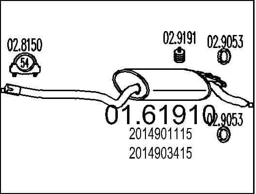 Rear Muffler 01.61910