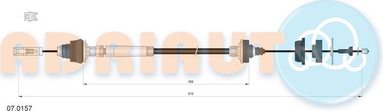 Cable Pull, clutch control 07.0157