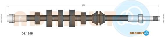 Brake hose front 03.1246