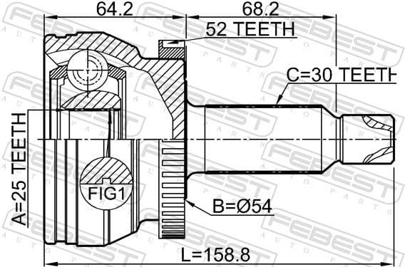 Joint Kit, drive shaft 2210-XM12A52 - image 2