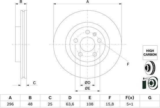 Brake Disc 0 986 479 G94