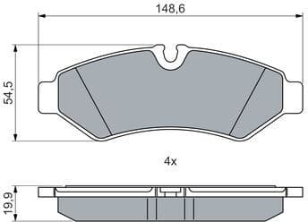 Brake Pad Set, disc brake 0 986 460 026