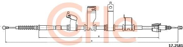 Cable Pull, parking brake 92.17.2581