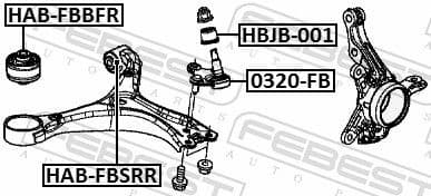 Mounting, control/trailing arm HAB-FBSRR - image 2