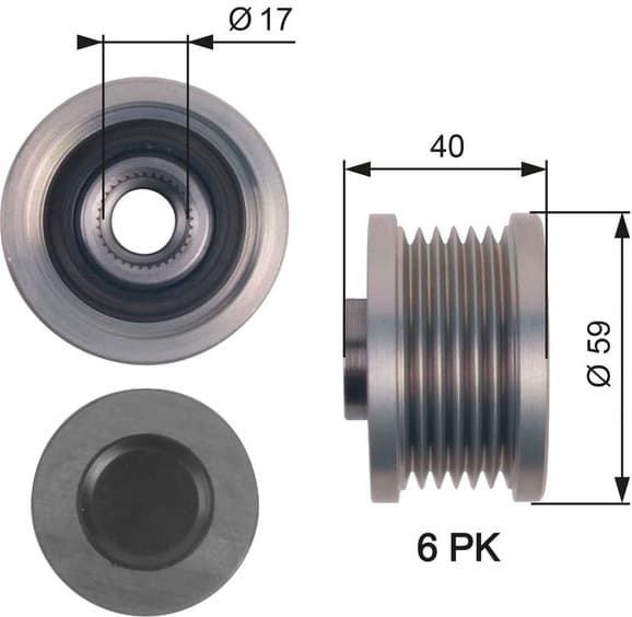 Alternator Freewheel Clutch DriveAlign™ OAP7144
