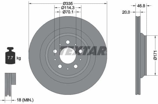 Brake Disc PRO 92343303