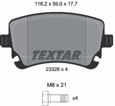 Brake Pad Set, disc brake Q+ 2332611