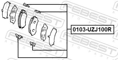 Accessory Kit, disc brake pad 0103-UZJ100R - image 2