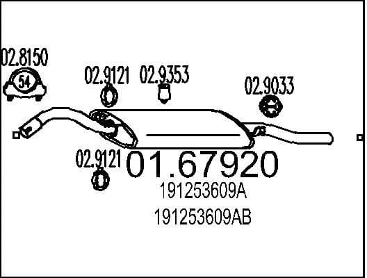 Rear Muffler 01.67920