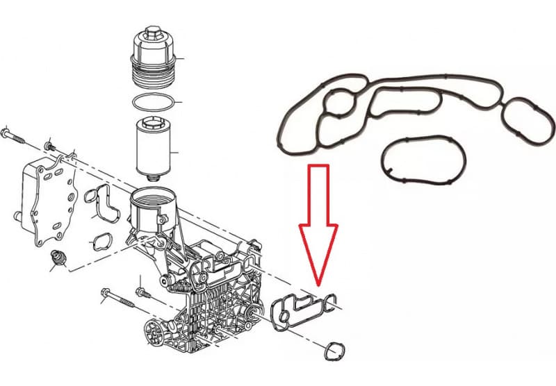 Gasket oil cooler 93745803