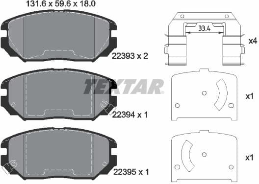 Brake Pad Set, disc brake Q+ 2239301