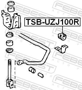 Mounting, stabiliser bar TSB-UZJ100R - image 2