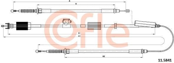 Cable Pull, parking brake 92.11.5841