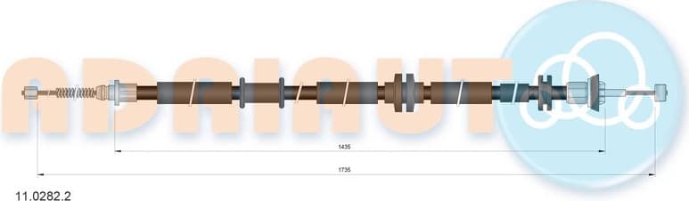 Cable Pull, parking brake 11.0282.2
