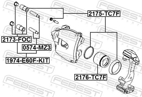 Repair Kit, brake caliper 2175-TC7F - image 2