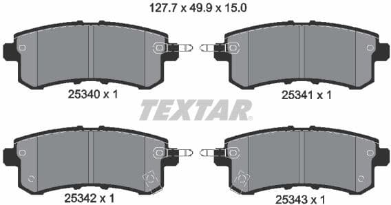 Brake Pad Set, disc brake 2534001