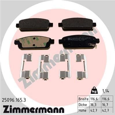 Brake Pad Set, disc brake 25096.165.3
