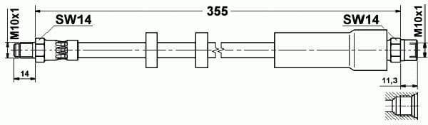 Brake hose front VO21.132
