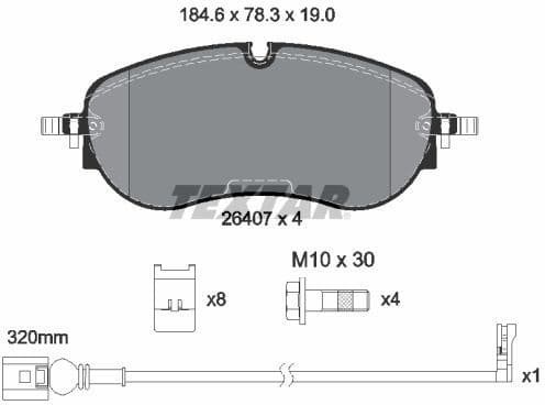 Brake Pad Set, disc brake Q+ 2640701