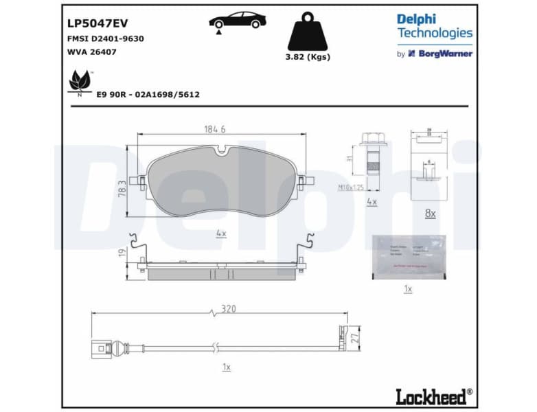 Brake Pad Set, disc brake LP5047EV