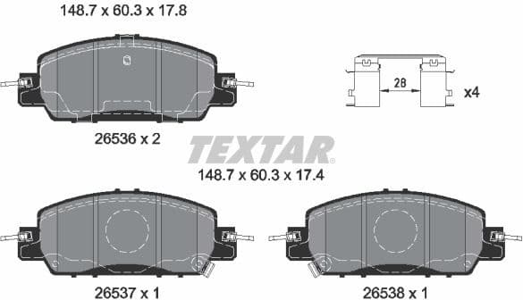 Brake Pad Set, disc brake Q+ 2653601 - image 2